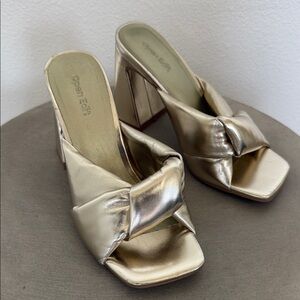 Golden Open Edit Women's Mules